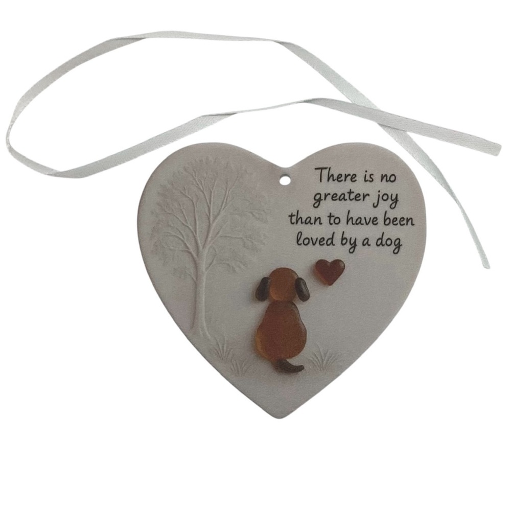 Heart Dog Wood Christmas Ornament (NWT) - Picture 4 of 10